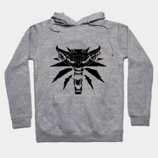 The Witcher 3 Logo Glitch Effect Black Hoodie